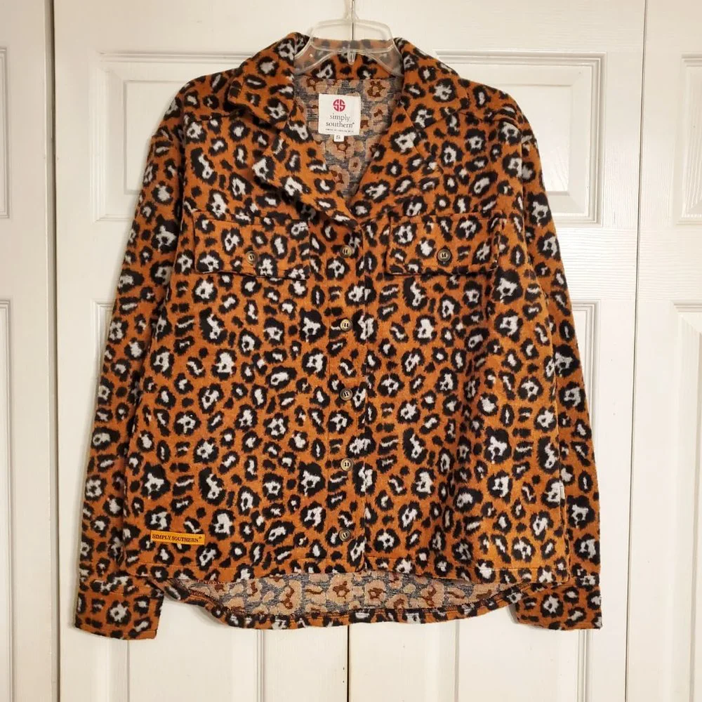 Simply Southern Leopard Cheetah Shacket Jacket